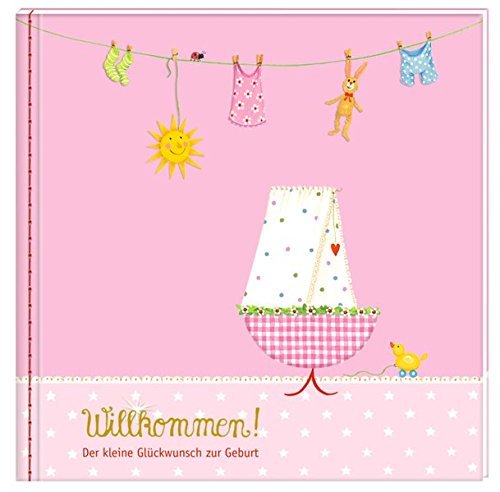 Geschenkbuch mit Kuvert - Willkommen! (rosa): Der kleine Glückwunsch zur Geburt  