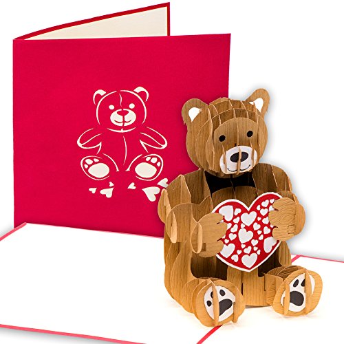 Grußkarte "Teddybär" 3D Pop up, Bär, Geburtskarte, Glückwunschkarte zur Geburt, handgefertigt, Grußkarte, Geburtstagskarte, Glückwunsch Karte, Grußkarten, Glückwunschkarten, Geburtskarten, Geschenkkarte, Bärchen mit Herz, Liebe, Karte zur Geburt  